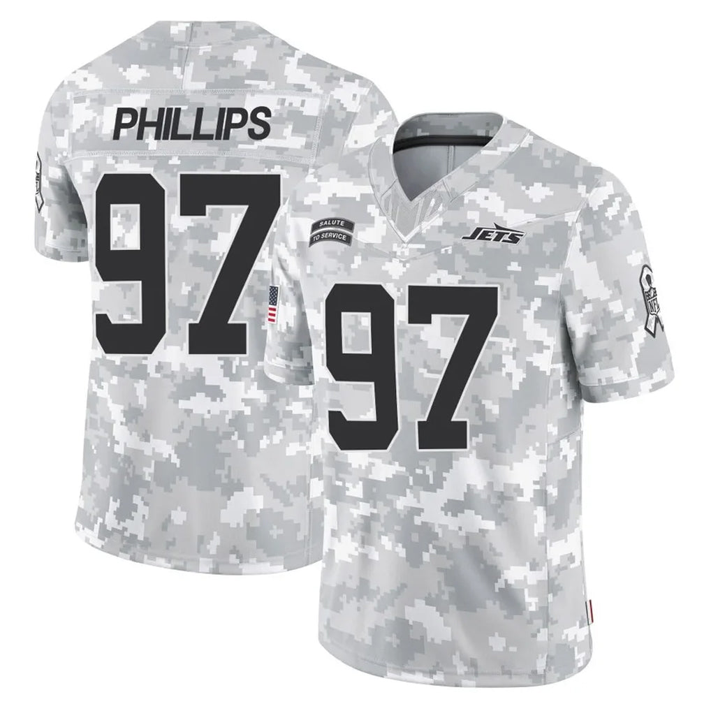 Choea NY.Jets #97 Harrison Phillips Player Arctic Camo Salute to Service Limited Game Stitched Jerseys