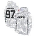 Choea NY.Jets #97 Harrison Phillips Player Arctic Camo Salute to Service Pullover Hoodies Limited Game Stitched Jerseys