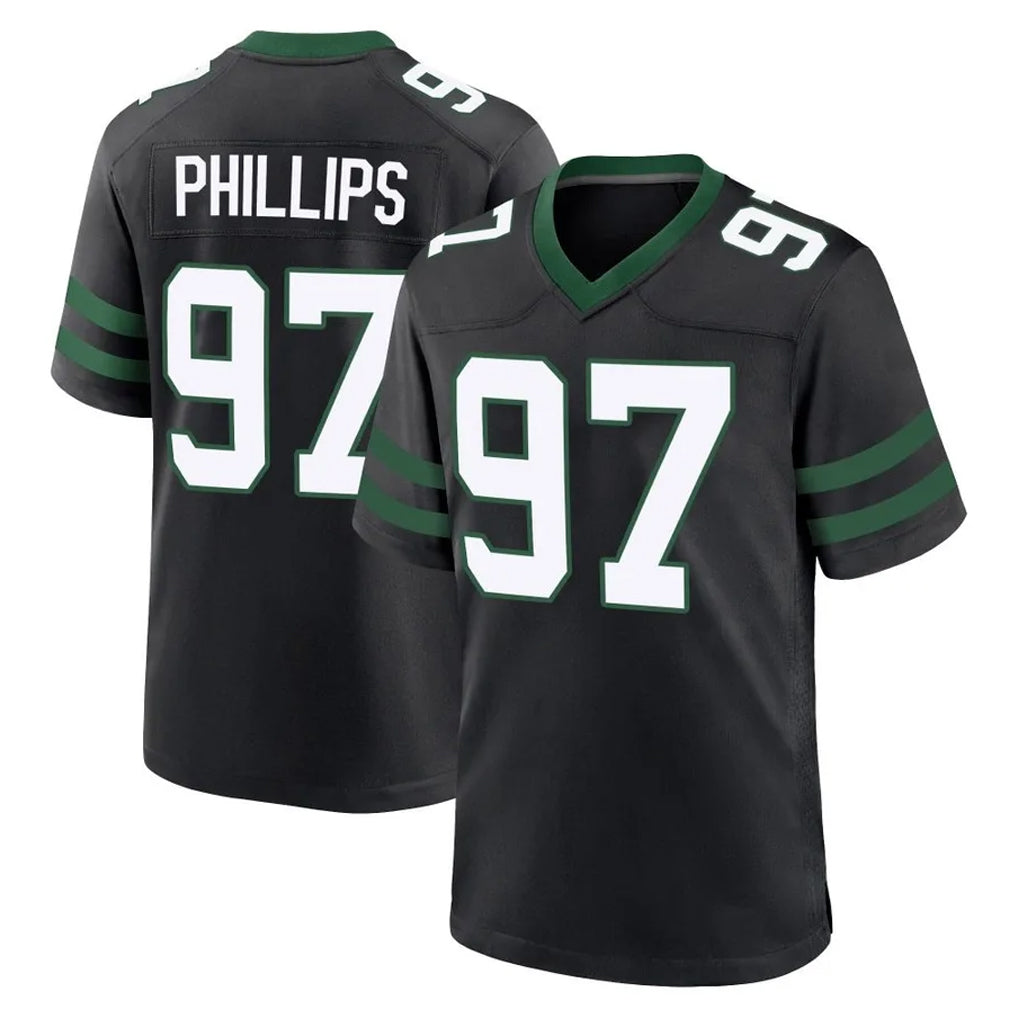 Choea NY.Jets #97 Harrison Phillips Player Black Legacy Home Game Stitched Jerseys