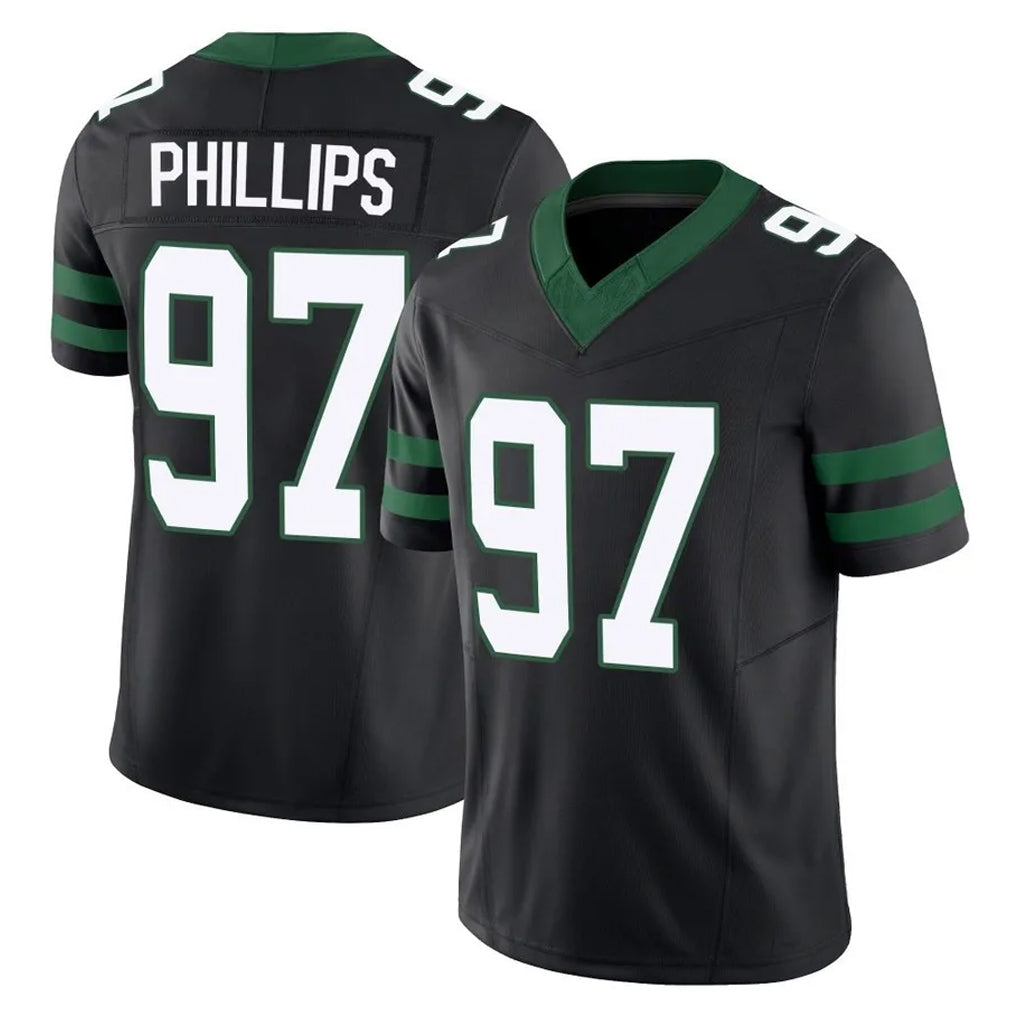Choea NY.Jets #97 Harrison Phillips Player Black Limited Legacy Vapor F.U.S.E. Home Game Stitched Jerseys