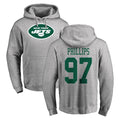 Choea NY.Jets #97 Harrison Phillips Player Gray LOGO Pullover Hoodies Limited Game Stitched Jerseys