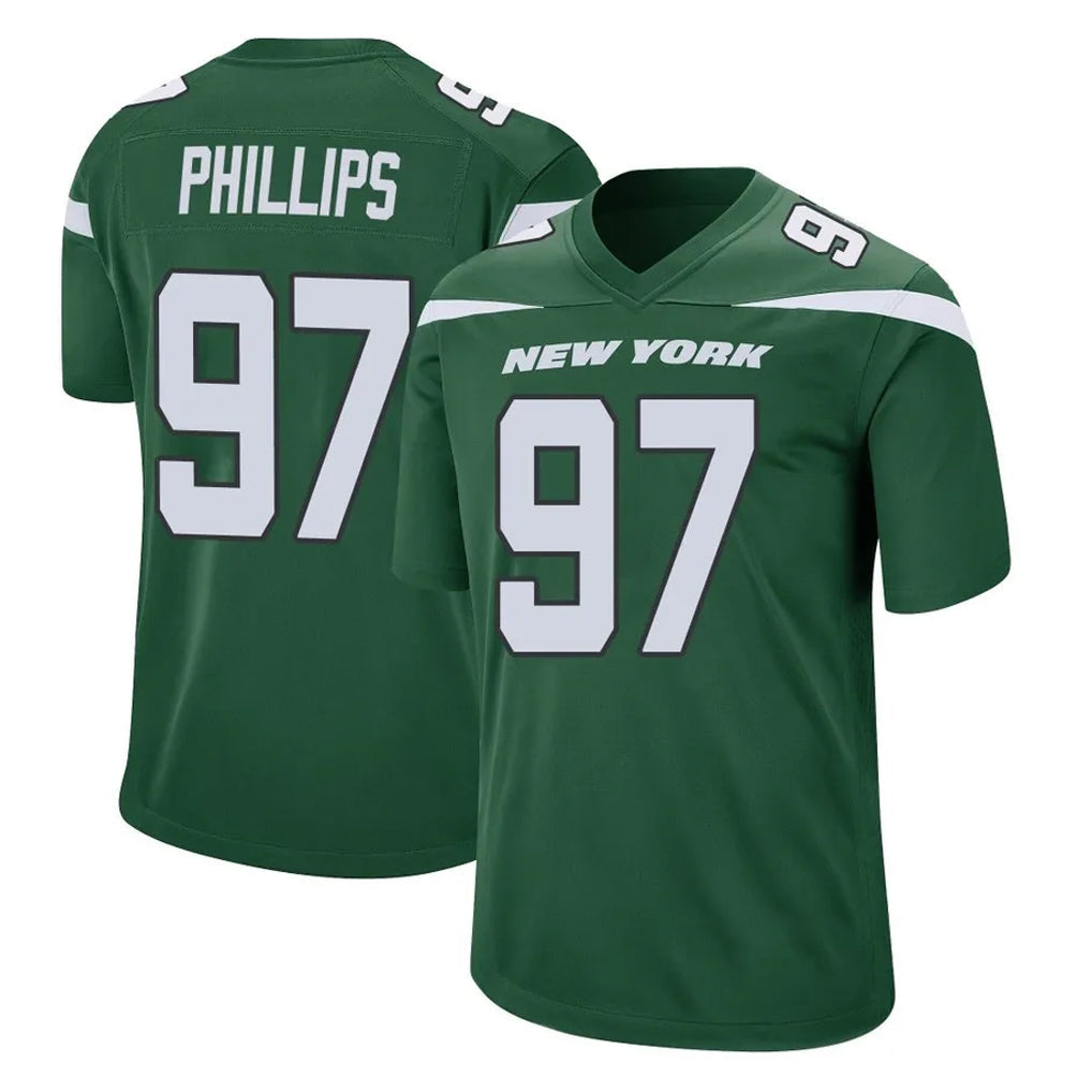 Choea NY.Jets #97 Harrison Phillips Player Green Home Game Stitched Jerseys