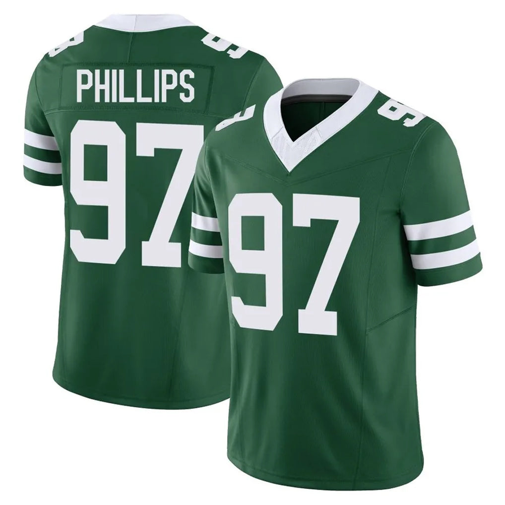 Choea NY.Jets #97 Harrison Phillips Player Green Legacy Limited Vapor F.U.S.E. Home Game Stitched Jerseys