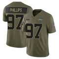 Choea NY.Jets #97 Harrison Phillips Player Olive 2025 Salute To Service Limited Stitched Jerseys
