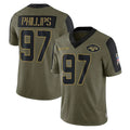 Choea NY.Jets #97 Harrison Phillips Player Olive Salute To Service Limited Game Stitched Jerseys