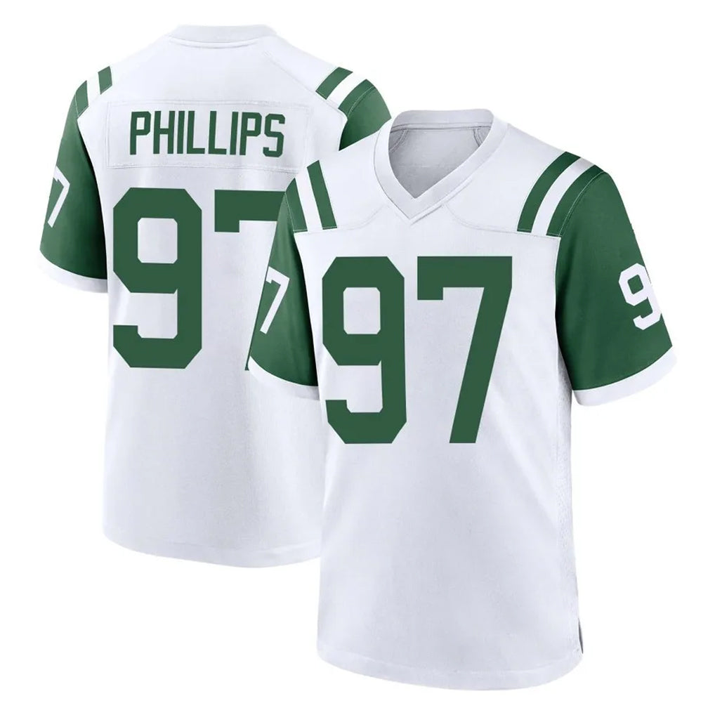 Choea NY.Jets #97 Harrison Phillips Player White Classic Home Game Stitched Jerseys