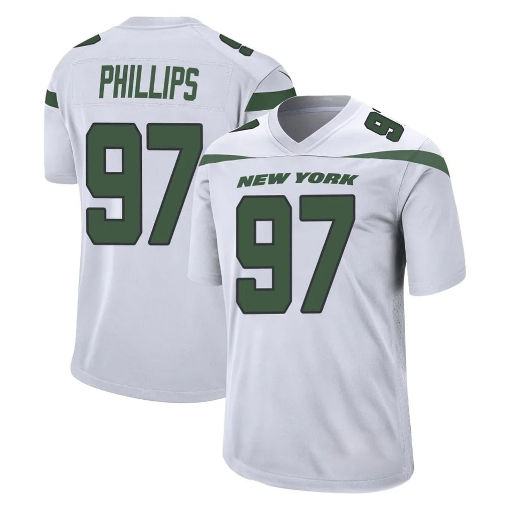 Choea NY.Jets #97 Harrison Phillips Player White Spotlight Home Game Stitched Jerseys