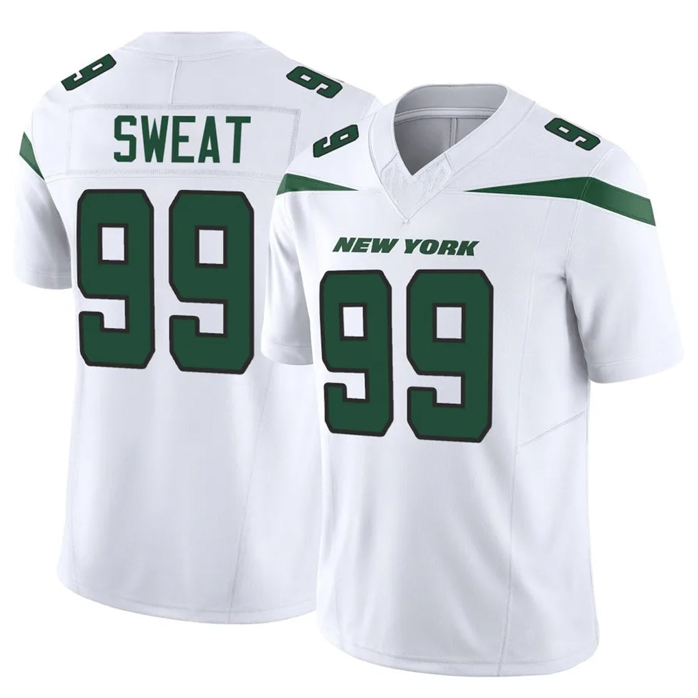Choea NY.Jets #99 T'Vondre Sweat Player White Limited Vapor F.U.S.E. Home Game Stitched Jerseys