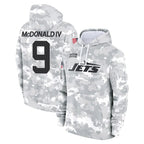 Choea NY.Jets #9 Will McDonald IV Player Arctic Camo Salute to Service Pullover Hoodies Limited Game Stitched Jerseys
