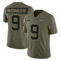 Choea NY.Jets #9 Will McDonald IV Player Olive 2025 Salute To Service Limited Stitched Jerseys