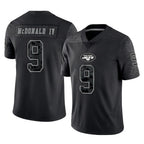 Choea NY.Jets #9 Will McDonald IV Player Stealth Black Limited Reflective Home Game Stitched Jerseys