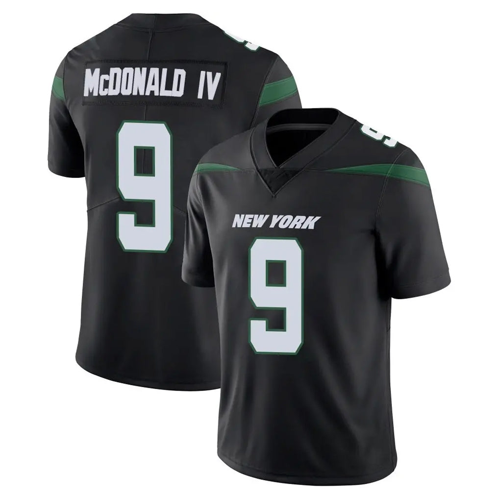 Choea NY.Jets #9 Will McDonald IV Player Stealth Black Limited Vapor Home Game Stitched Jerseys
