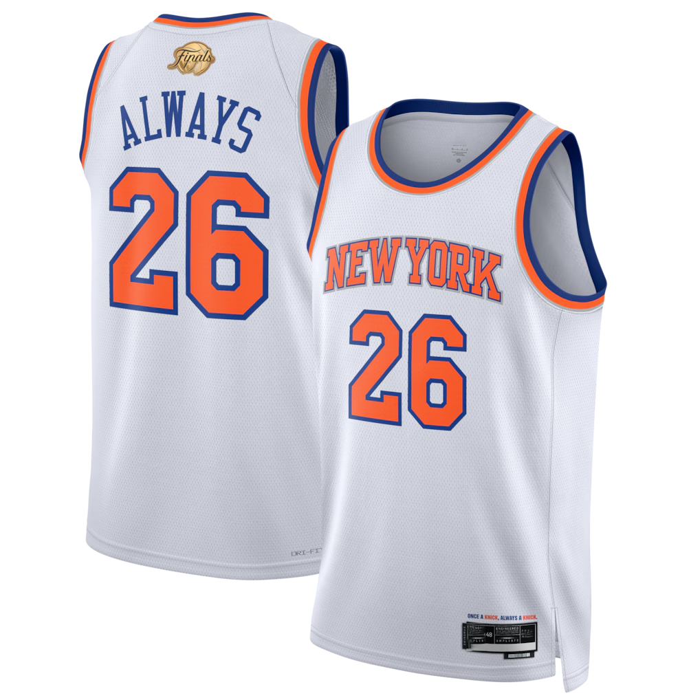 Choea NY.Knicks #26  White 2026 Finals Champions Always 26 Swingman Jerseys - Association Edition