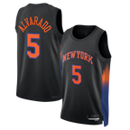 Choea NY.Knicks #5 Jos¨¦ Alvarado Black Swingman Jerseys - Statement Edition