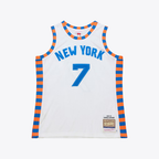 Choea NY.Knicks #7 Carmelo Anthony Mitchell & Ness White 2015-16 Hardwood Classics Authentic Jerseys