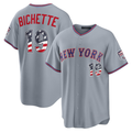 Choea NY.Mets Bo #19 Bichette Gray USA 250 Fourth of July Road Stadium Jersey