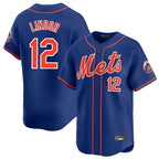 Choea NY.Mets #12 Francisco Lindor Player Royal Home Limited Stitched Jerseys