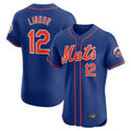 Choea NY.Mets #12 Francisco Lindor Player Royal Limited Elite Home Stitched Jerseys