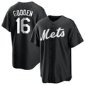 Choea NY.Mets #16 Dwight Gooden Player Black Home Game Stitched Jerseys