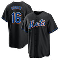 Choea NY.Mets #16 Dwight Gooden Player Black Replica Home Game Stitched Jerseys