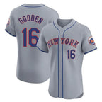 Choea NY.Mets #16 Dwight Gooden Player Gray Road Limited Elite Home Stitched Jerseys