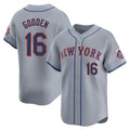 Choea NY.Mets #16 Dwight Gooden Player Gray Road Limited Home Stitched Jerseys