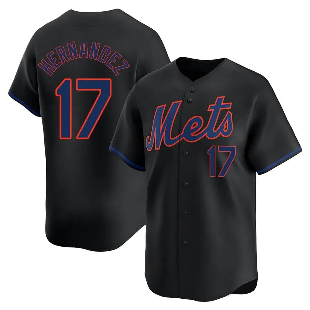 Choea NY.Mets #17 Keith Hernandez Player Black Alternate Home Limited Stitched Jerseys