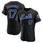 Choea NY.Mets #17 Keith Hernandez Player Black Replica Home Limited Elite Stitched Jerseys