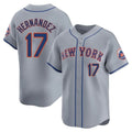 Choea NY.Mets #17 Keith Hernandez Player Gray Road Limited Home Stitched Jerseys