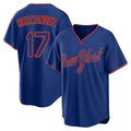 Choea NY.Mets #17 Keith Hernandez Player Royal T-shirt Home Game Stitched Jerseys