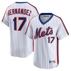 Choea NY.Mets #17 Keith Hernandez Player White Cooperstown Collection T-shirt Game Stitched Jerseys