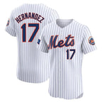 Choea NY.Mets #17 Keith Hernandez Player White Home Limited Elite Stitched Jerseys