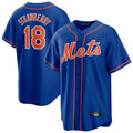 Choea NY.Mets #18 Darryl Strawberry Player Royal Home Game Stitched Jerseys