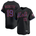 Choea NY.Mets #19 Bo Bichette Player Black Alternate Home Limited Stitched Jerseys