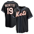 Choea NY.Mets #19 Bo Bichette Player Black Fashion Out Game Stitched Jerseys