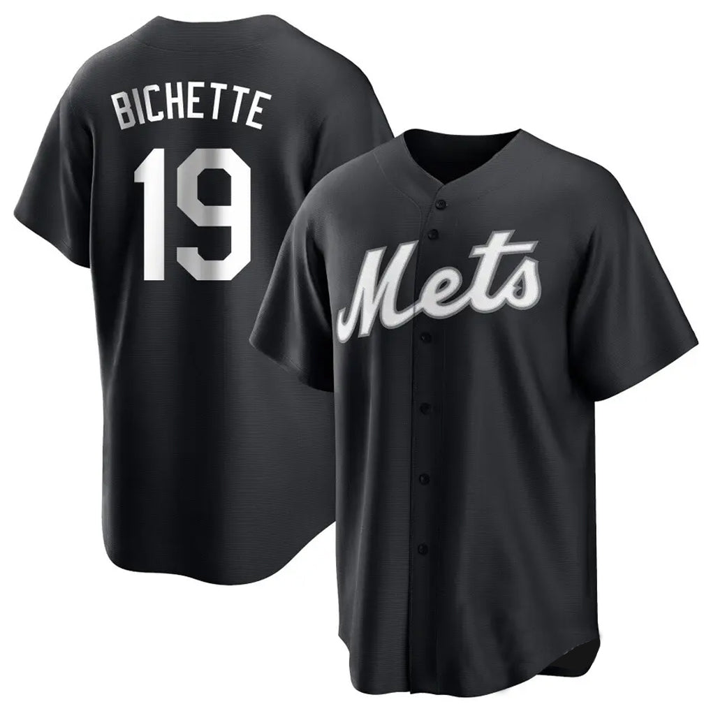 Choea NY.Mets #19 Bo Bichette Player Black Home Game Stitched Jerseys