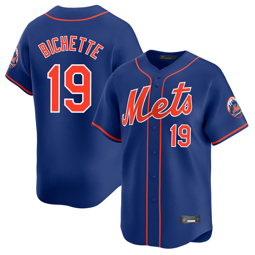 Choea NY.Mets #19 Bo Bichette Player Royal Home Limited Stitched Jerseys