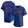 Choea NY.Mets #19 Bo Bichette Player Royal T-shirt Home Limited Elite Stitched Jerseys