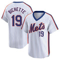 Choea NY.Mets #19 Bo Bichette Player White Cooperstown Collection T-shirt Game Stitched Jerseys