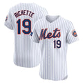 Choea NY.Mets #19 Bo Bichette Player White Home Limited Elite Stitched Jerseys