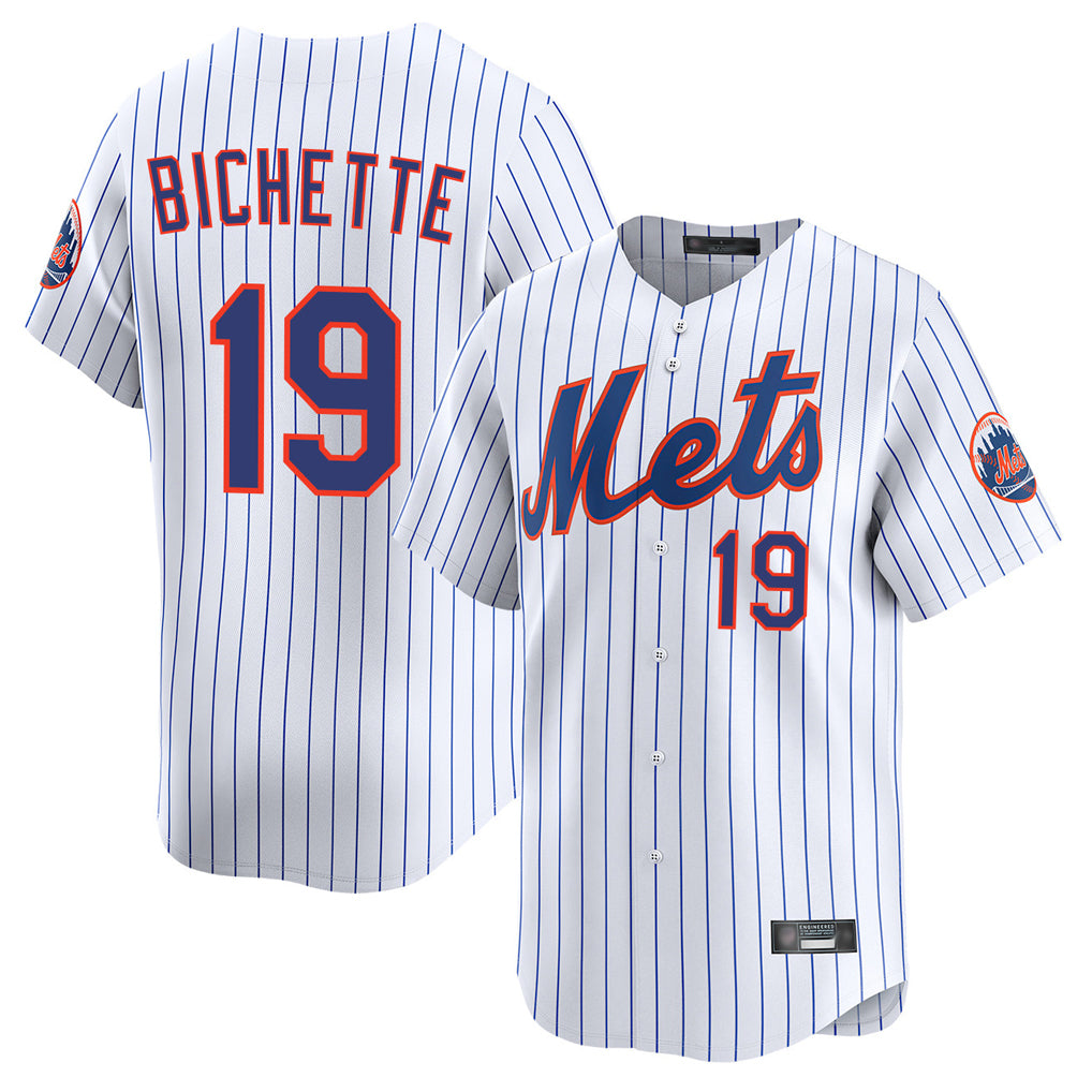 Choea NY.Mets #19 Bo Bichette Player White Home Limited Stitched Jerseys