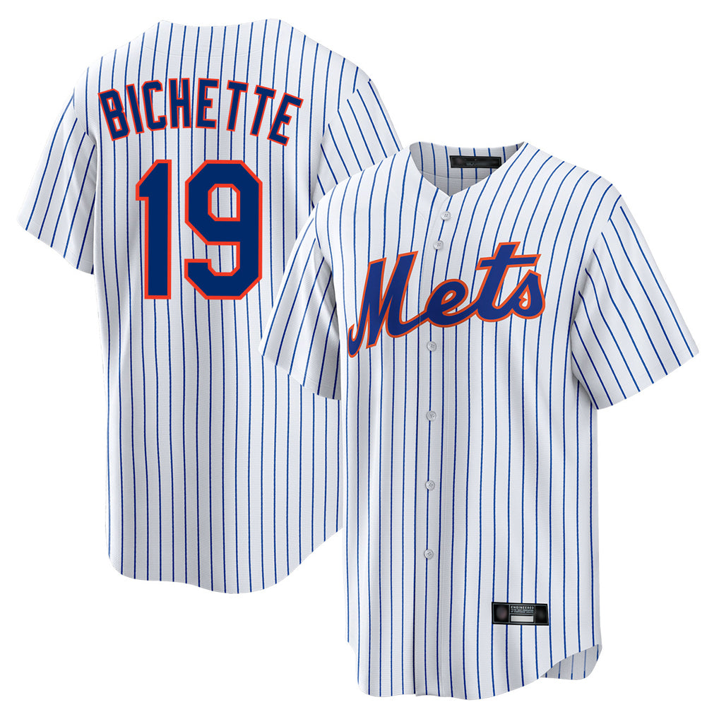 Choea NY.Mets #19 Bo Bichette Player White Home Replica Stitched Jerseys