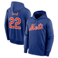 Choea NY.Mets #22 Juan Soto Player Royal Club Pullover Hoodie Game Stitched Jerseys