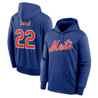 Choea NY.Mets #22 Juan Soto Player Royal Club Pullover Hoodie Game Stitched Jerseys