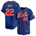 Choea NY.Mets #22 Juan Soto Player Royal Home Limited Stitched Jerseys