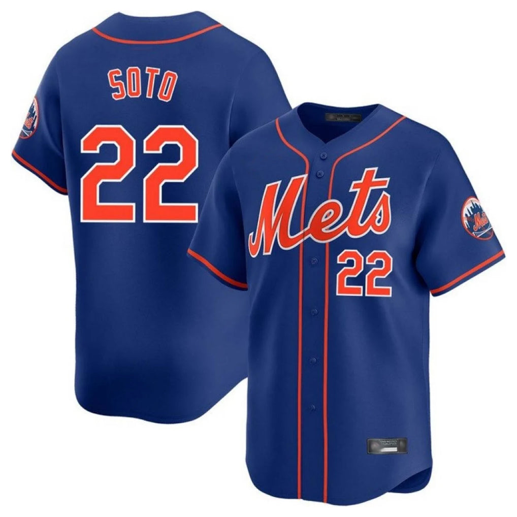 Choea NY.Mets #22 Juan Soto Player Royal Home Limited Stitched Jerseys