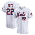 Choea NY.Mets #22 Juan Soto Player White Home Limited Elite Stitched Jerseys