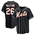 Choea NY.Mets #26 Nolan McLean Player Black Fashion Out Game Stitched Jerseys