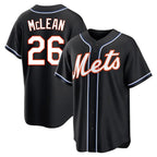 Choea NY.Mets #26 Nolan McLean Player Black Fashion Out Game Stitched Jerseys