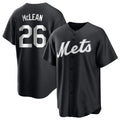 Choea NY.Mets #26 Nolan McLean Player Black Home Game Stitched Jerseys
